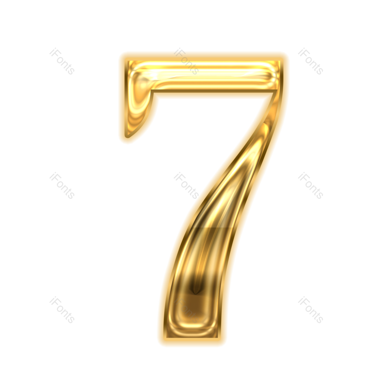 艺术字图片,立体字元素,数字PNG,金色免抠素材